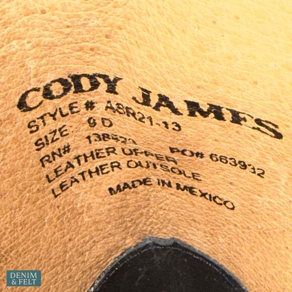 NEW Cody James Black Python Western Boots Square Toe Exotic Cowboy Rodeo 9D main image 7